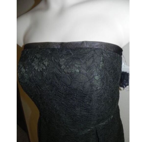 Davids Bridal Dress Size 14 Strapless Tarragon NWT - Picture 2 of 5